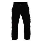Mens New Black Buckskin Suede leather Western Hippy Fringes Pants WBP-102